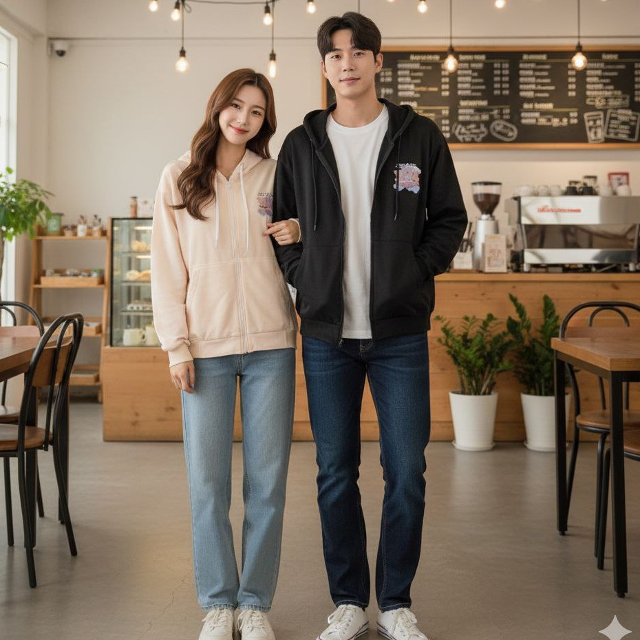 ( isi 2 pcs) Terbaru jaket hoodie AMEISON BEAR / Jaket couple pasangan terbaru / sweater couple pasa