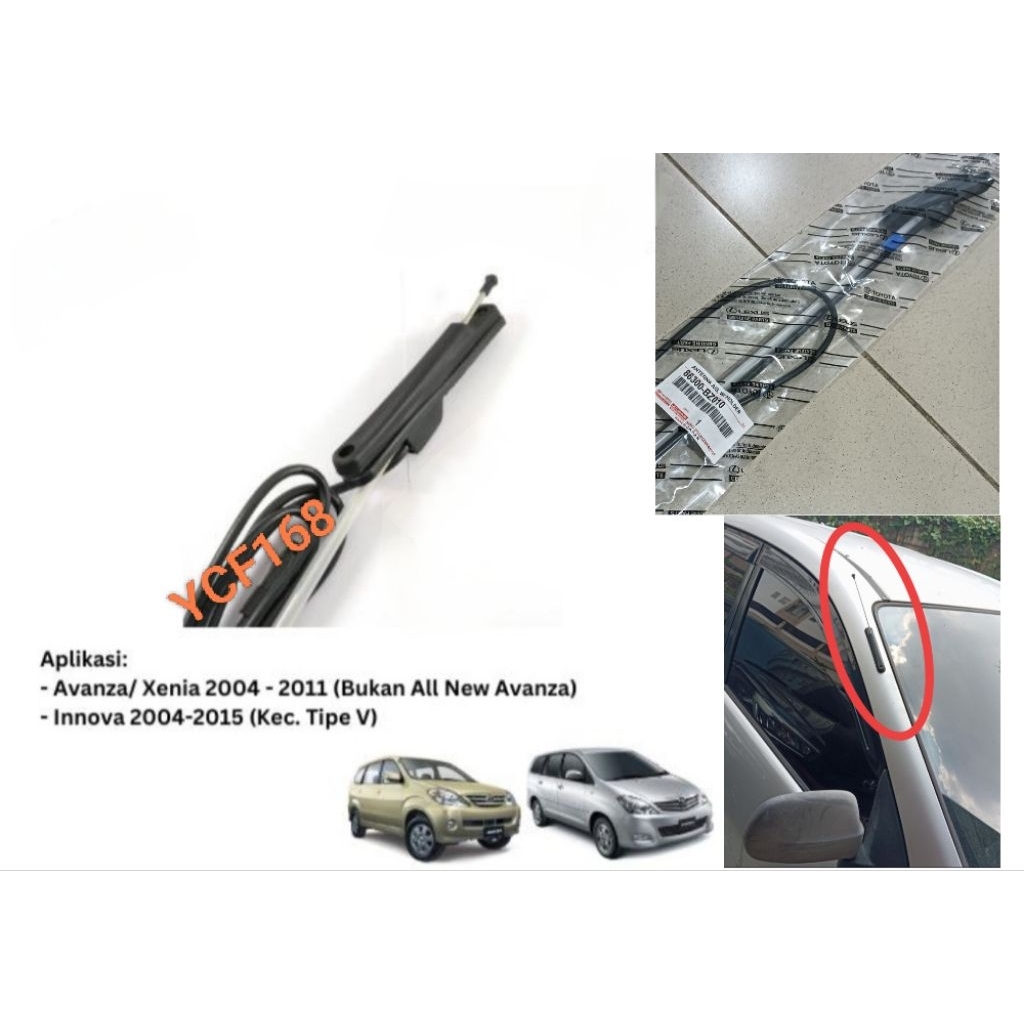 Antena Anthena Radio Tape Headunit Hu Mobil Toyota Avanza/Xenia Lama 2004 sampai 2011 Model Tarik Or