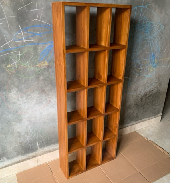 Custom Order Furniture Partisi Kabinet Jati Mahoni Lemari Jati Rustik Kulkas Kak Ahmad Zaenal