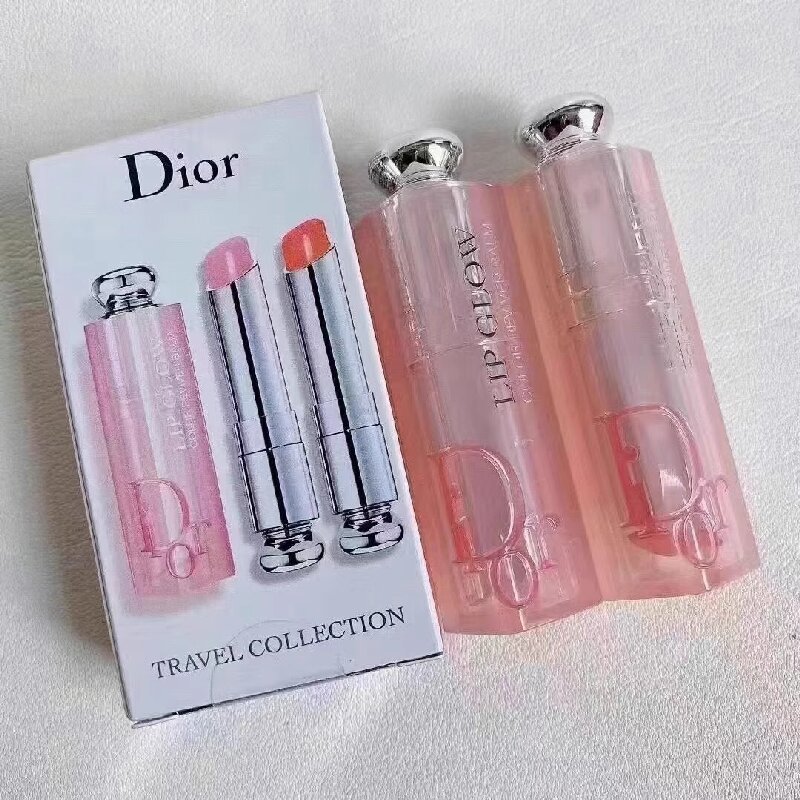 Dior Addict Lip Glow Color-changing Lip Balm Charming Lipstick 3.2g #001 Pink +/#004 Coral