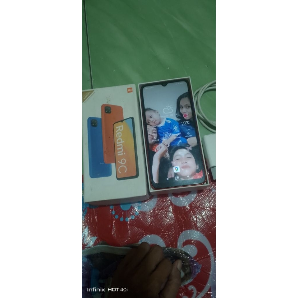 Redmi 9c ram4/64 hp lanjay batre awet kamera depan belakang bagus Minus tombol on of aga keras mesin