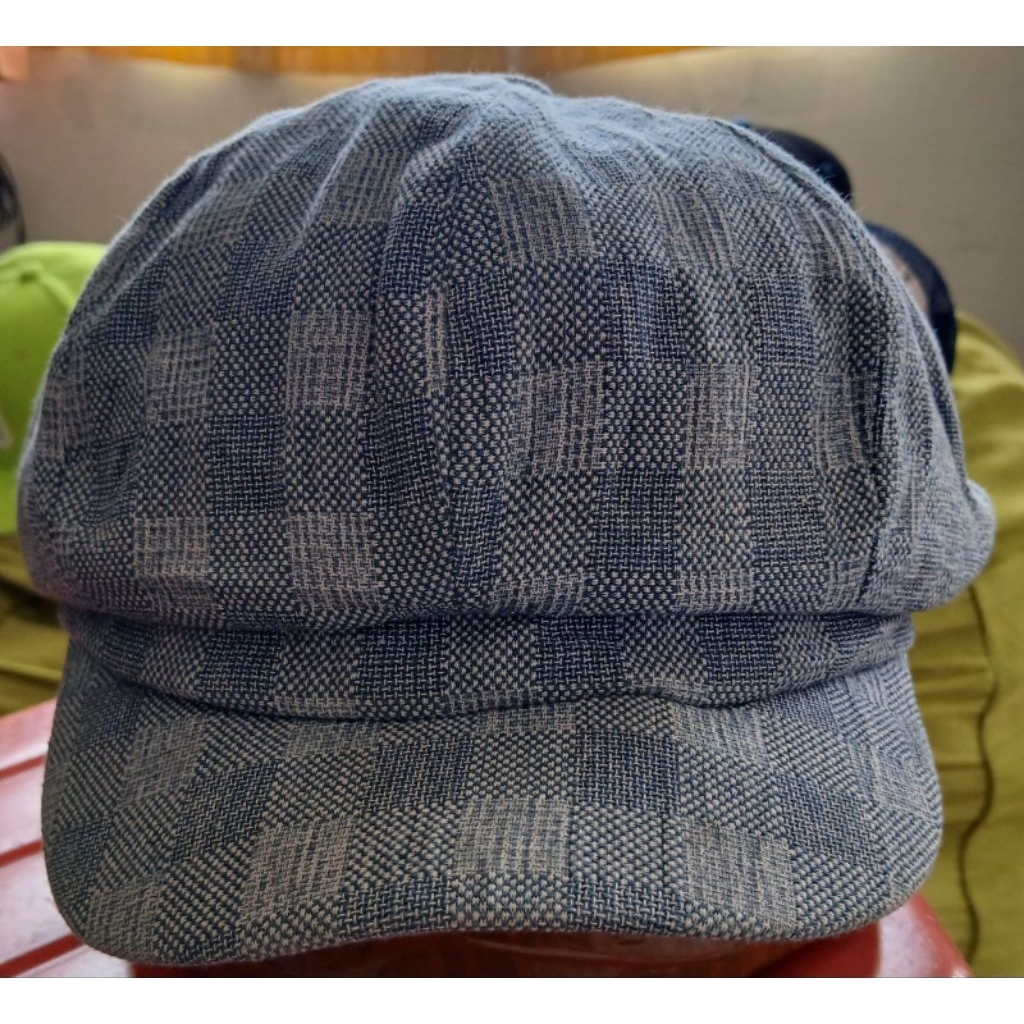 Topi Newsboy / Gatsby Cap Abu-abu 100% Cotton