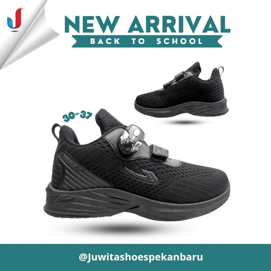Sepatu sekolah anak cewek cowok bermagnet merk New era