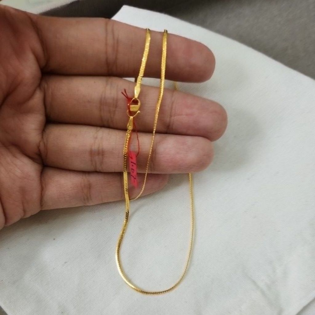 kalung cemet halus kalung tipis emas asli 16k