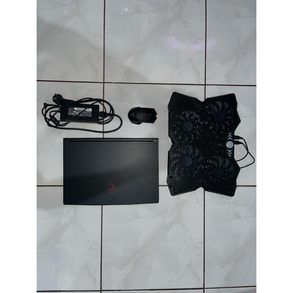 Laptop MSI GF 63 Thin 11SC GTX 1650 11400H + mouse gaming wireless + fan cooling