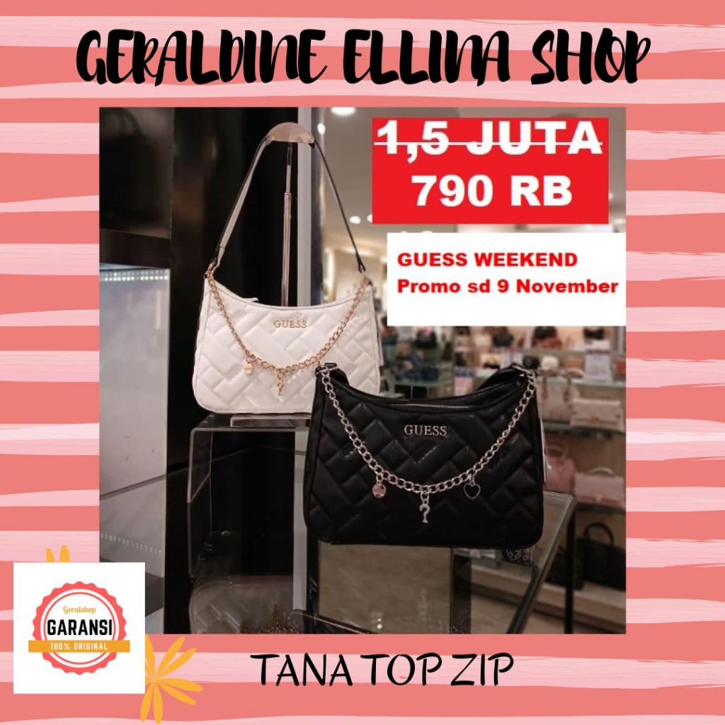 Tas selempang Wanita Guess 100% original store seri TANA ZIP