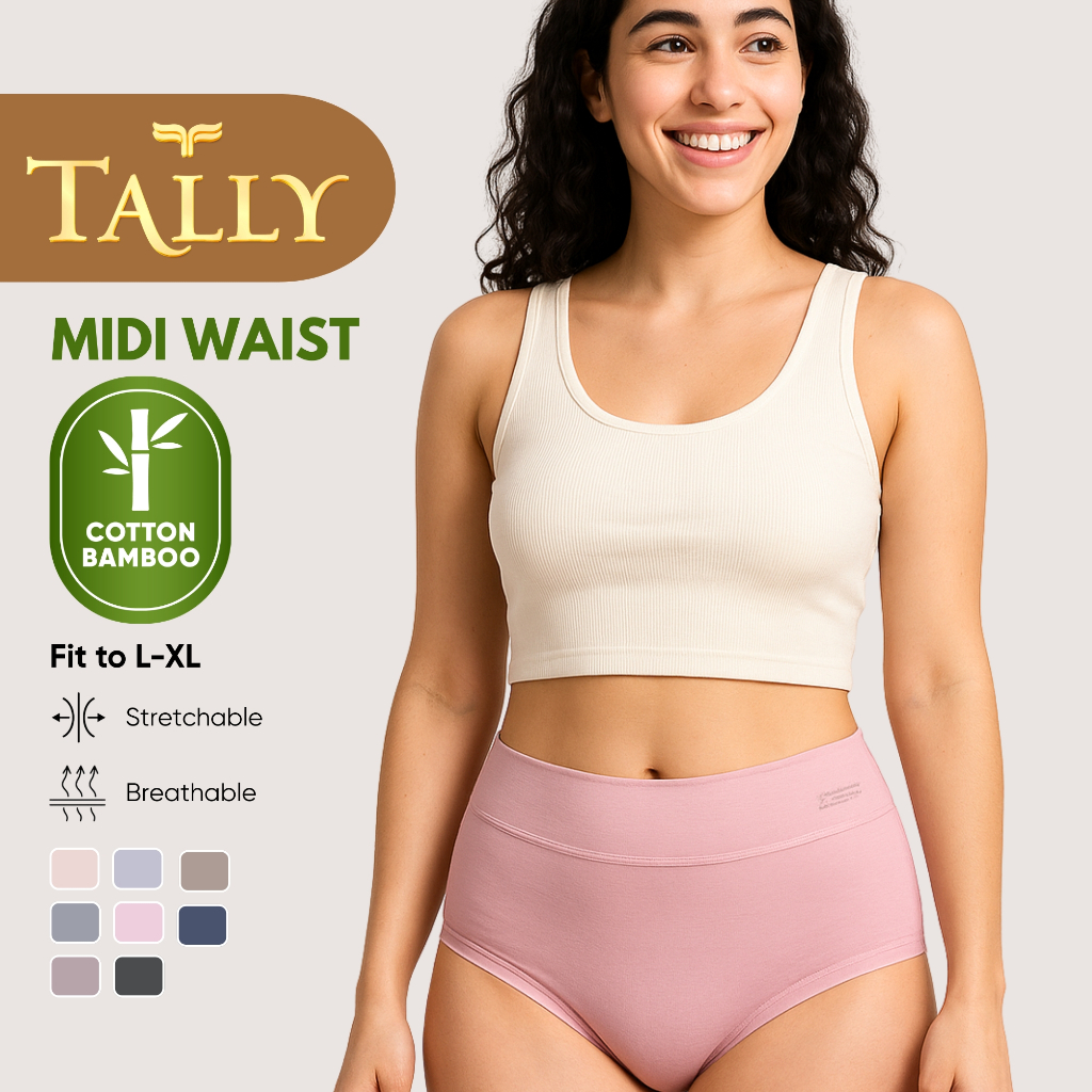 TALLY Celana Dalam Wanita Bahan Katun Bambu Fit to L - XL CD Basic Daily CD 5330