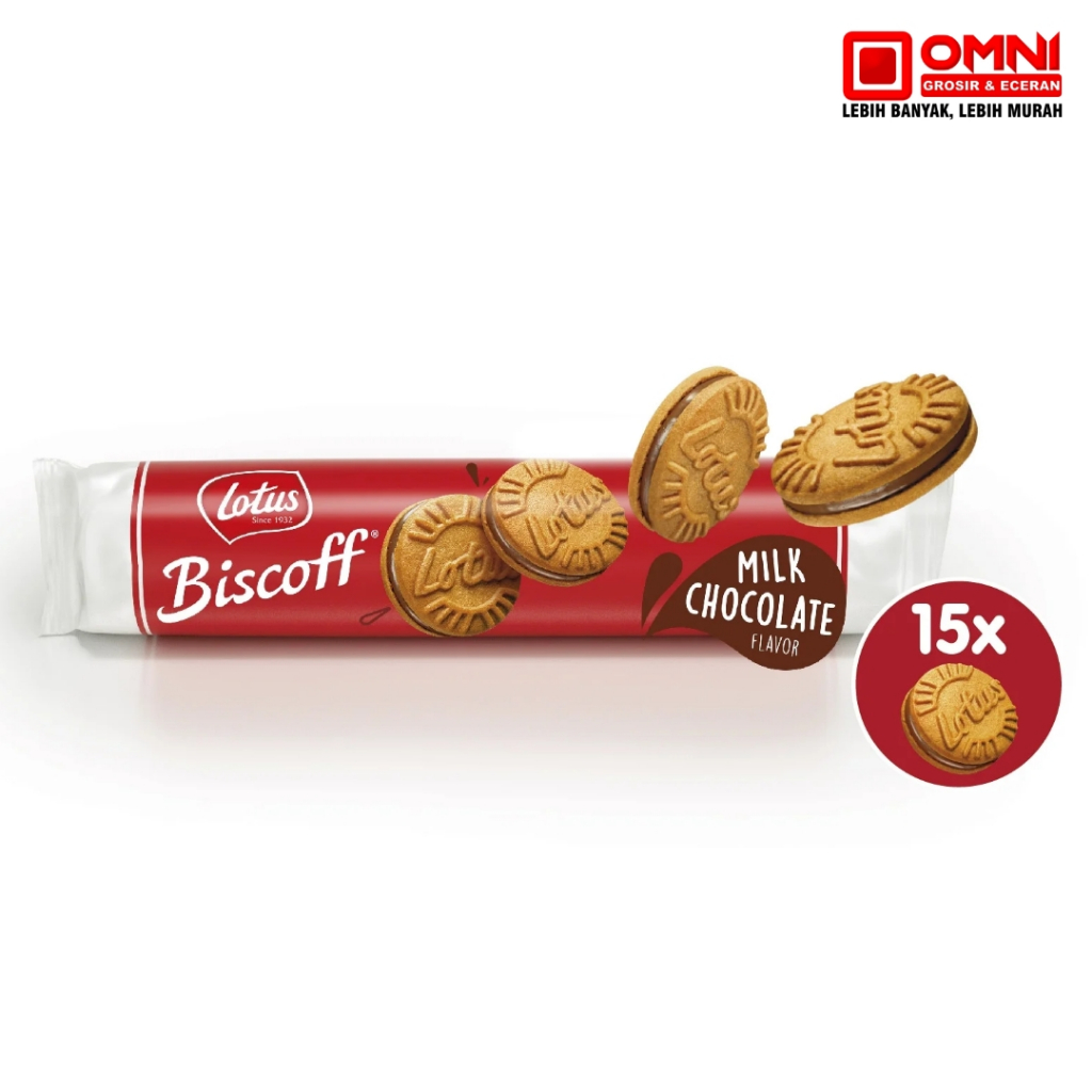 Lotus Biscoff Sandwich Milk Chocolate 150gr Biskuit LotusBiscoff Cokelat
