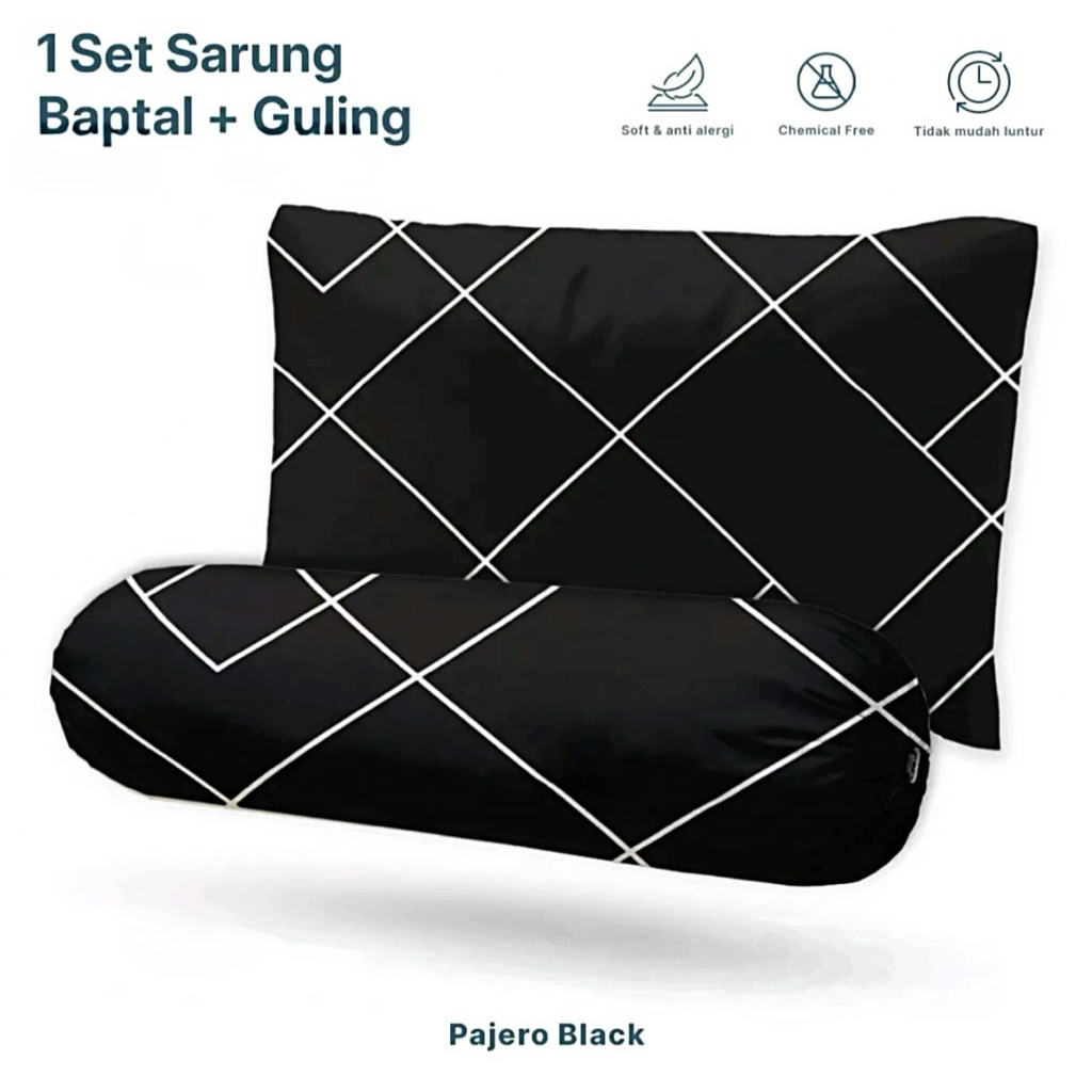 sarung bantal guling set / sarung bantal motif pajero / sarung bantal motif / sarung bantal motif po