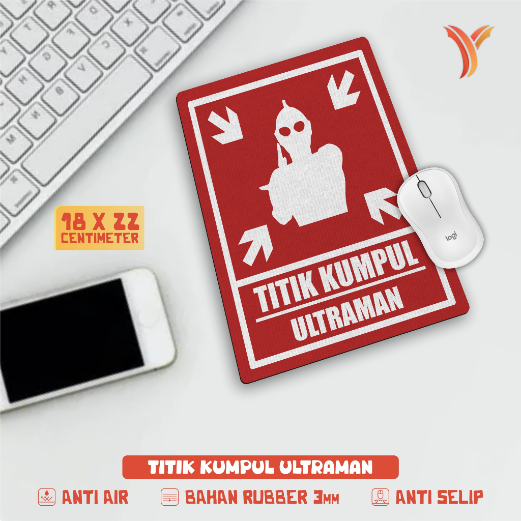 Yumie MousePad Unik Motif Titik Kumpul Lucu - Alas Mouse Anti Slip