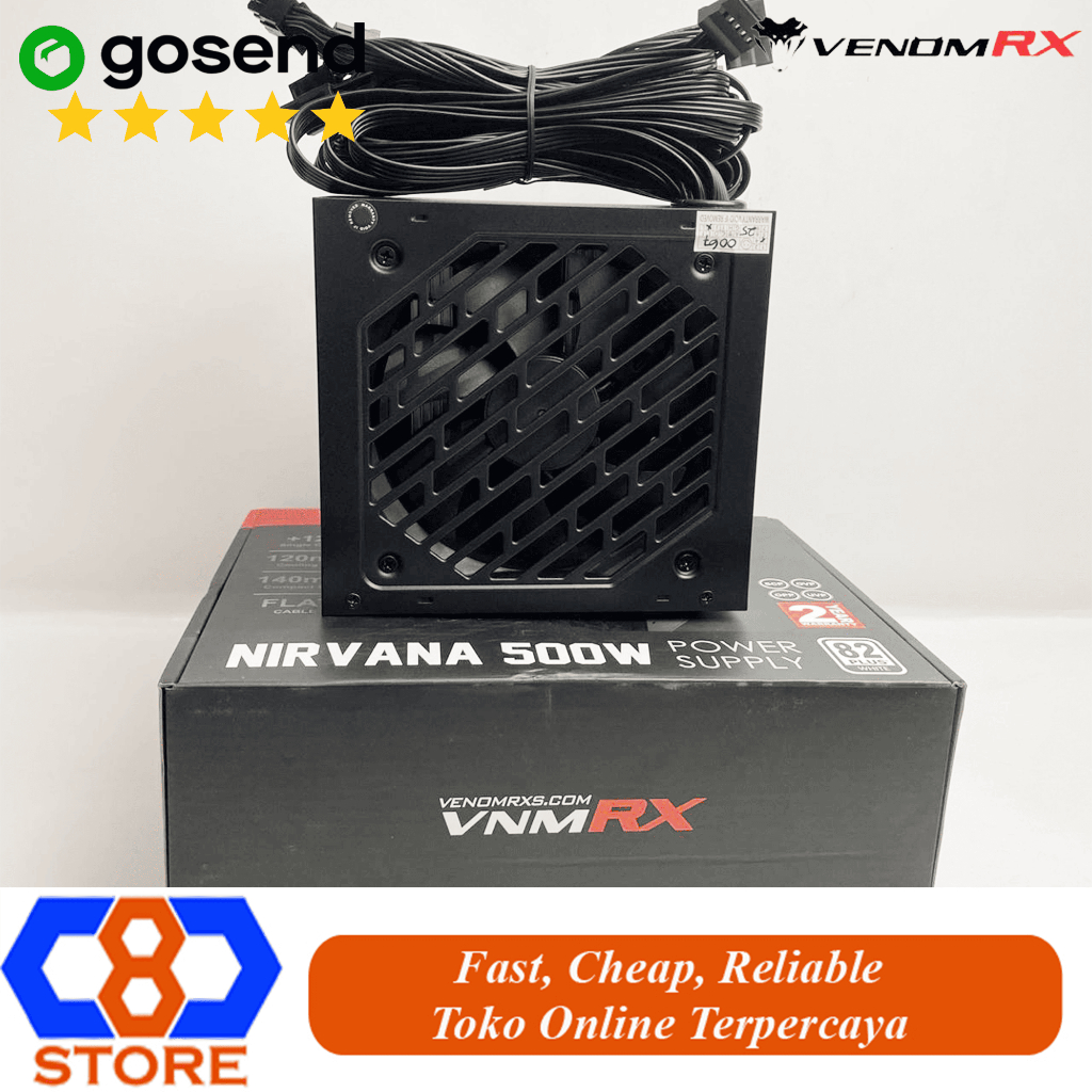 PSU POWER SUPPLY VENOM RX VIRVANA 5OOW 80+ WHITE