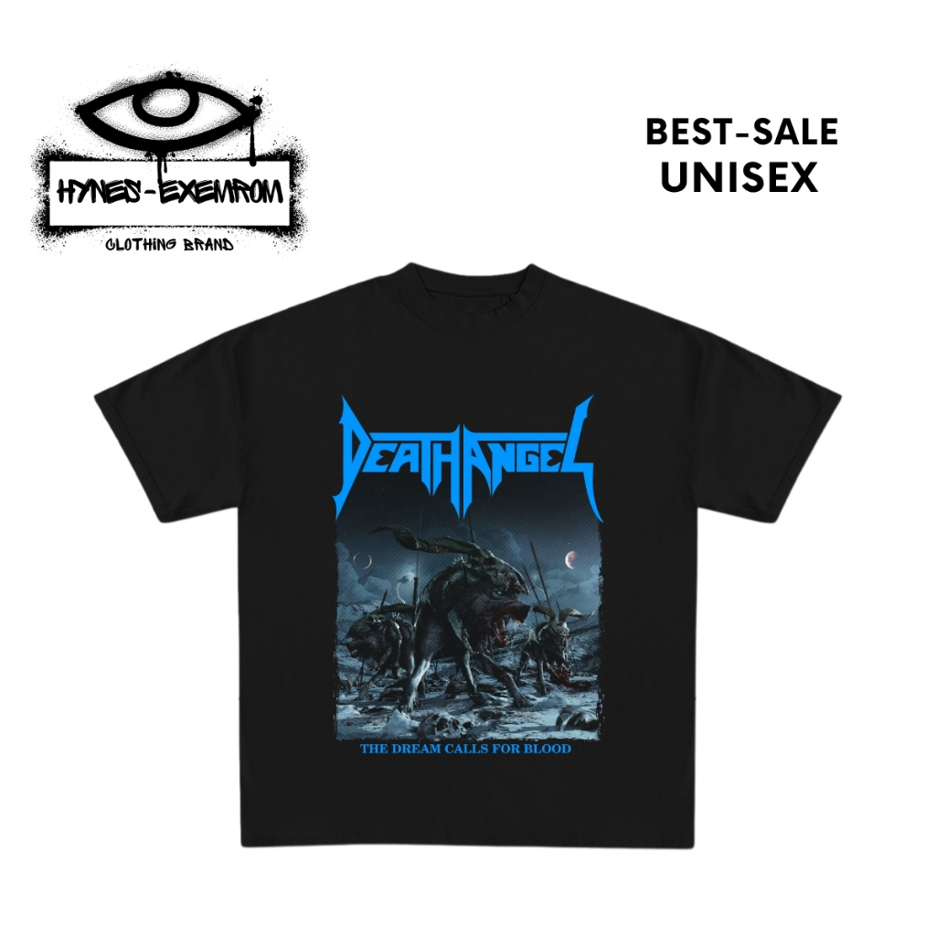 Kaos Band Death Angel The Dream Calls for Blood Black Lengan Pendek Unisex