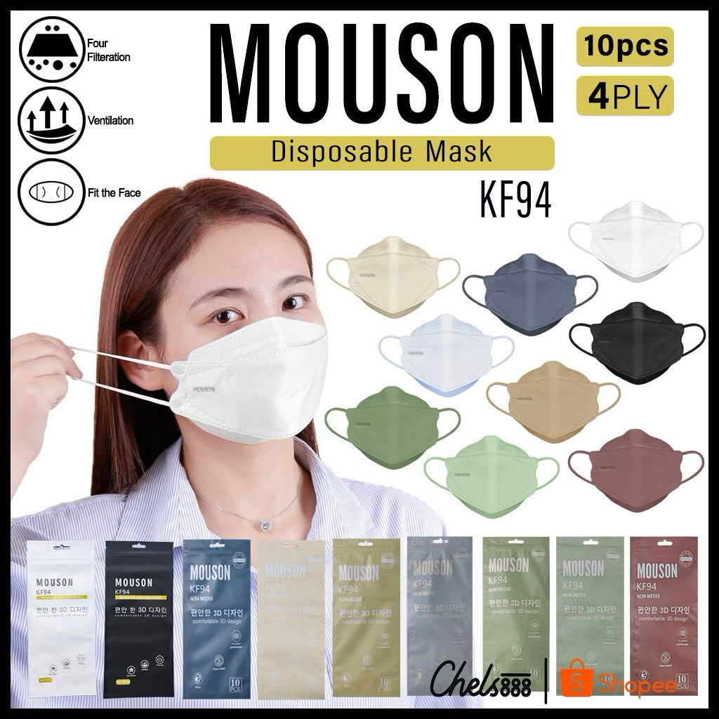 MOUSON KF94 EMBOS - MASKER PREMIUM KF94 MOUSON 4PLY MEDICAL GRADE