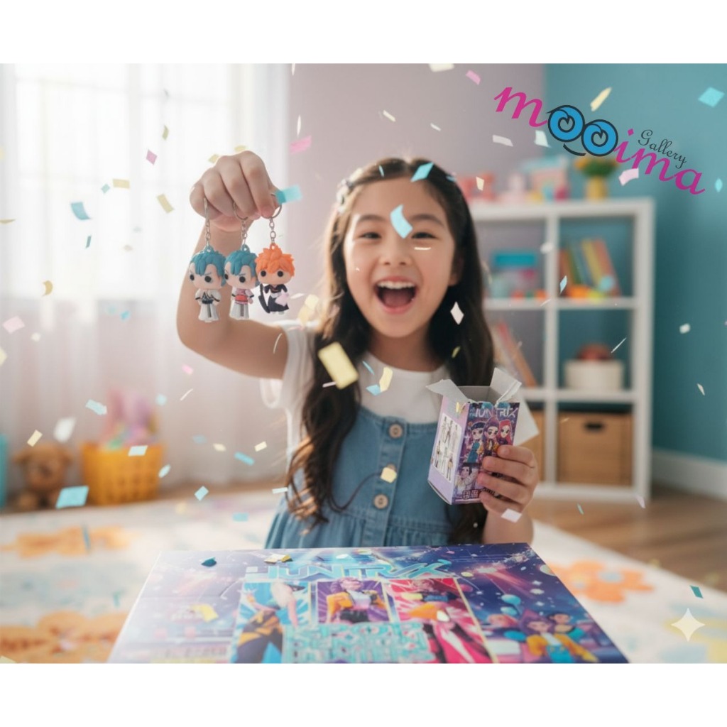 blind box figure k-pop demon hunters, demon slayer, minicraft, wakuku / figure gantungan kunci / sat