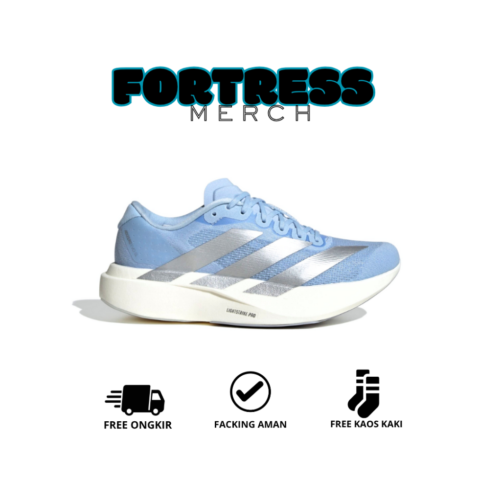 sepatu adizero evo sl glow blue silver