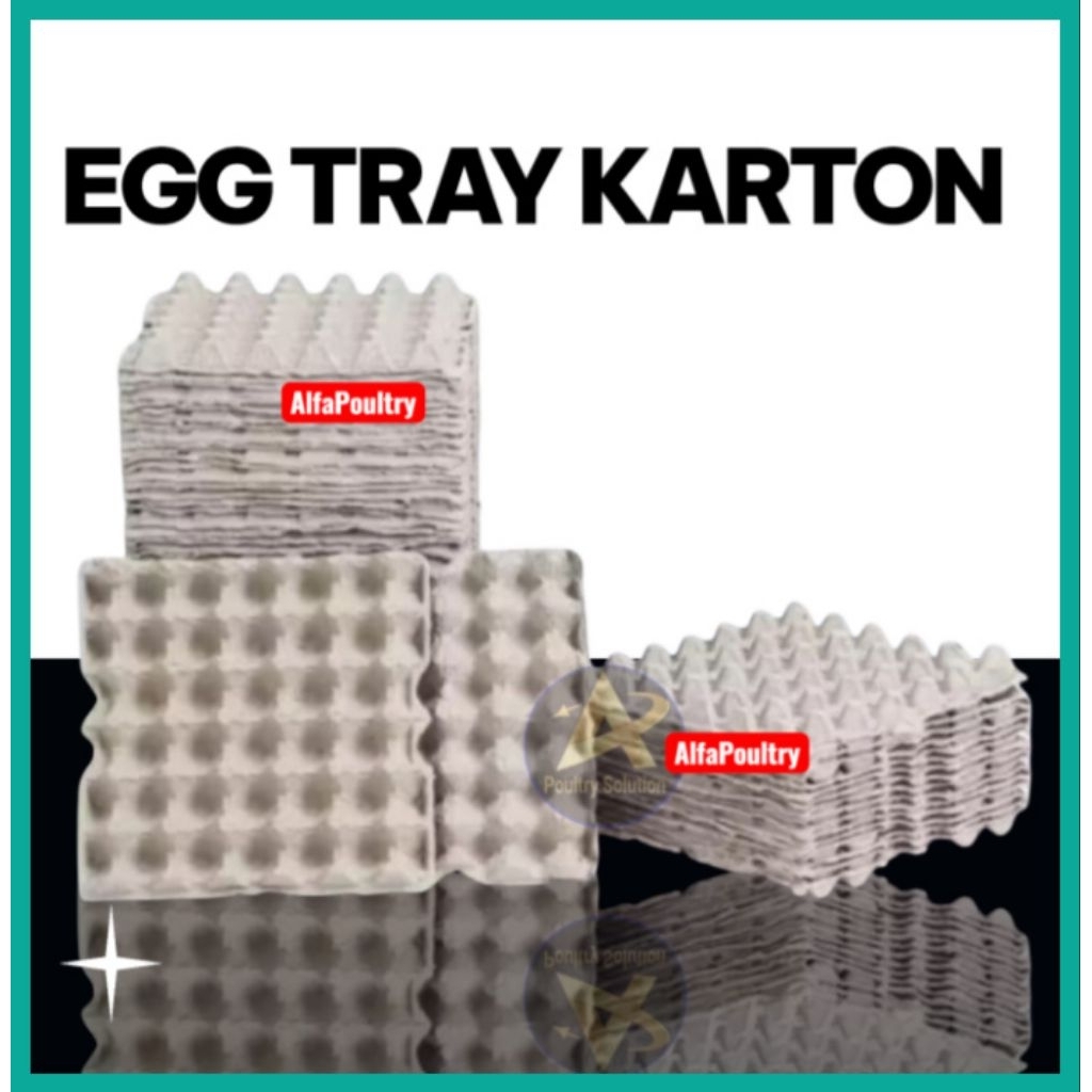 EGG TRAY TELUR AYAM,BEBEK/30 BUTIR/KARTON TEMPAT ALAS TELUR (10 Pcs).