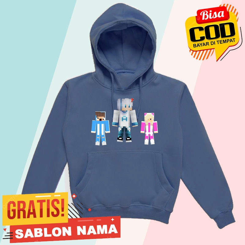 Hoodie Anak AKUDAV MIPAN ZUZUZU MINECRAFT TERBARU / Jaket Anak Laki Laki & Perempuan AKUDAV MIPAN ZU