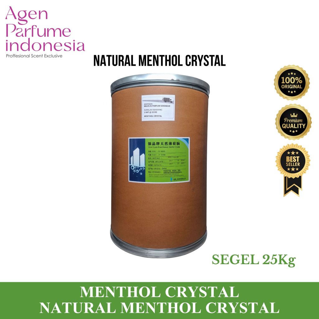 MENTHOL CRYSTAL By NATURAL MENTHOL CRYSTAL Segel 25Kg