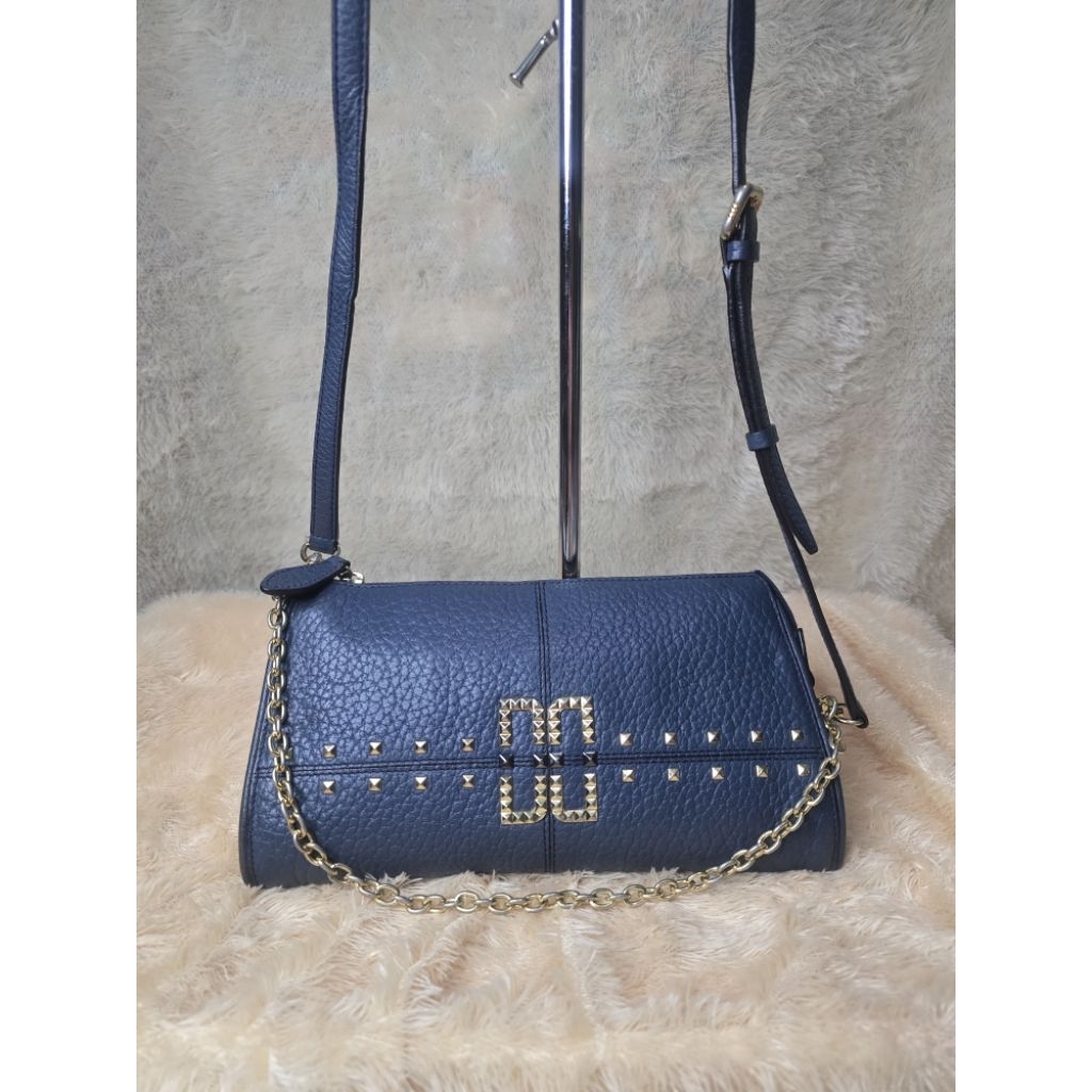 Sling bag shoulder bag Daks navy stud pl