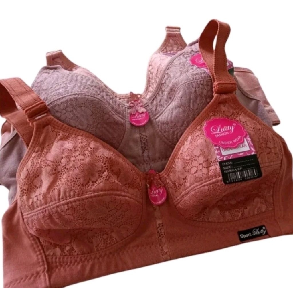 BH LUTI BURKAT// BH TANPA BUSA TANPA KAWAT 38 40 42// BH SEHARI HARI