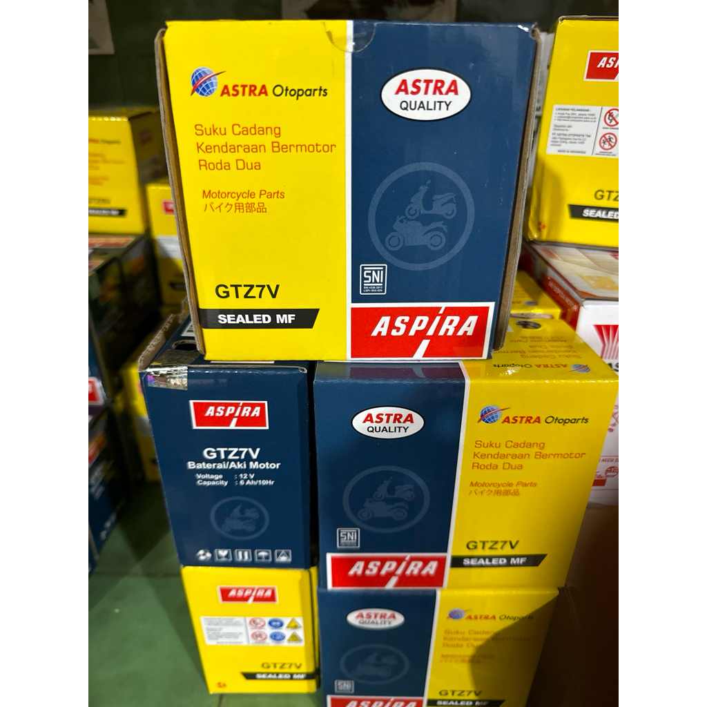 Aki GTZ7V GTZ7 Astra Aspira. Aki Accu Motor Nmax Old