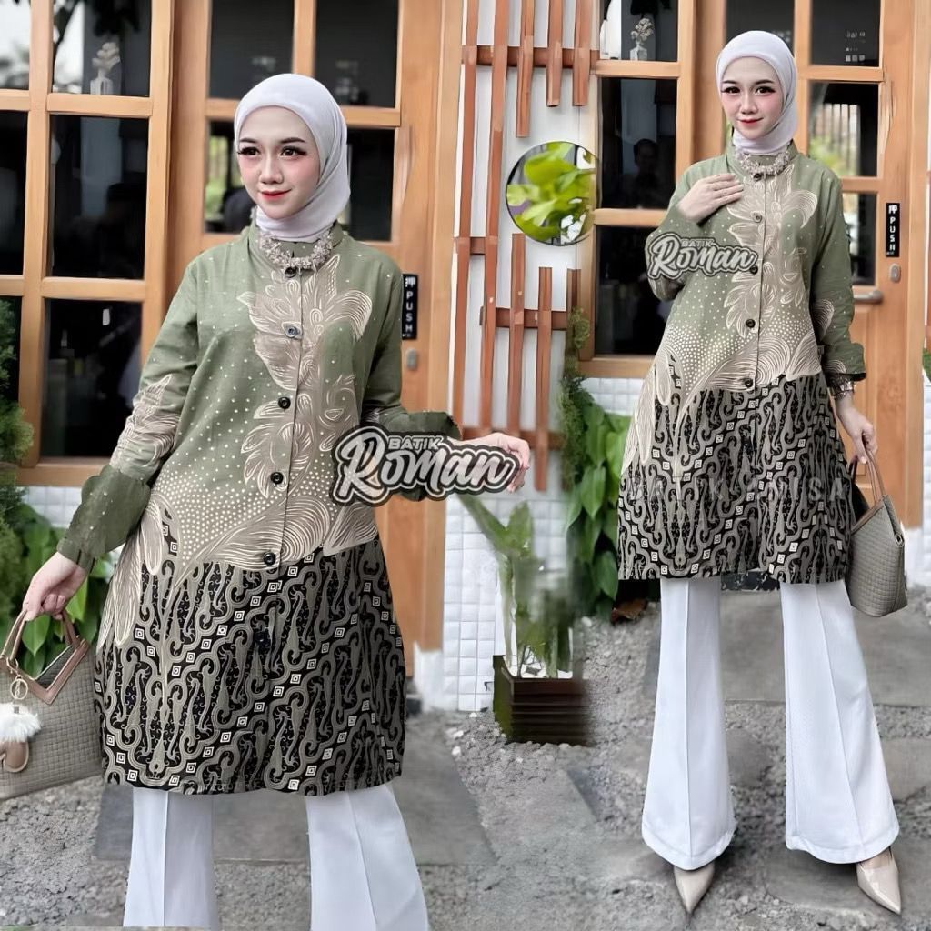 HOT SALE Couple batik kemeja tunik couple batik jumbo batik kantor