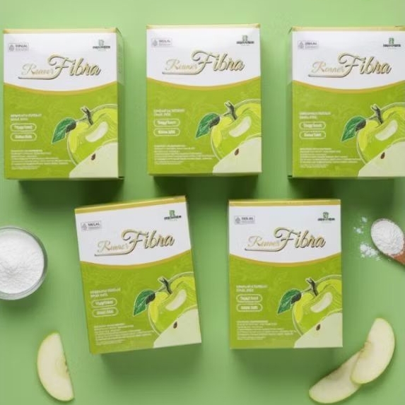 Renner Fibra Original Minuman Serbuk Detoks Alami Rasa Apel