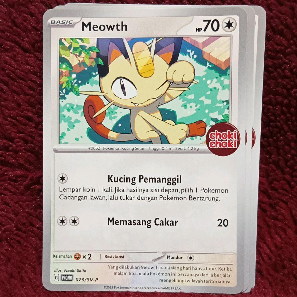 Meowth Promo Choki Choki 073/SV-P - Pokemon TCG Indonesia