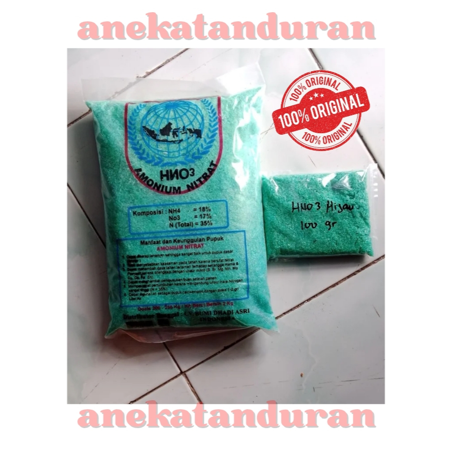 Pupuk HNO3 Hijau Amonium Nitrat Kemasan Repack 100 Gram