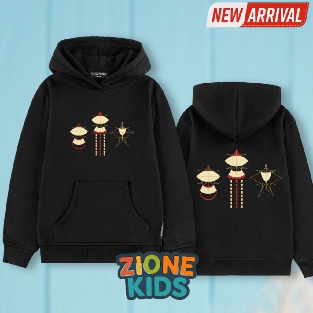 Hoodie Anak Layangan Janggan Bali Laki Laki Perempuan 3-12 Thn Bahan Nyaman