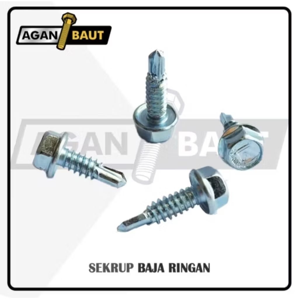 [1000 PCS] Sekrup Baja Ringan 10x16 (1,6 CM) - Kepala KODE L (Moon Lion)