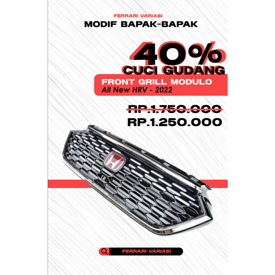 PROMO CUCI GUDANG GRILL HRV 22 MODULO FERRARI VARIASI