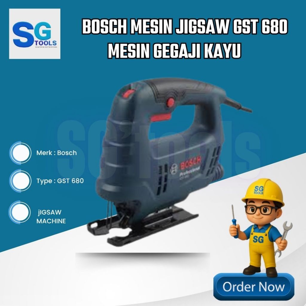 Mesin Gergaji Jigsaw GST 680 Bosch - jigsaw bosch - mesin gergaji kayu - mesin gergaji jigsaw bosch