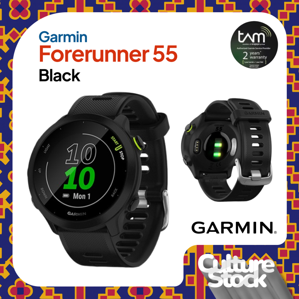Garmin Forerunner 55 - Black, Smartwatch GPS Running Ready