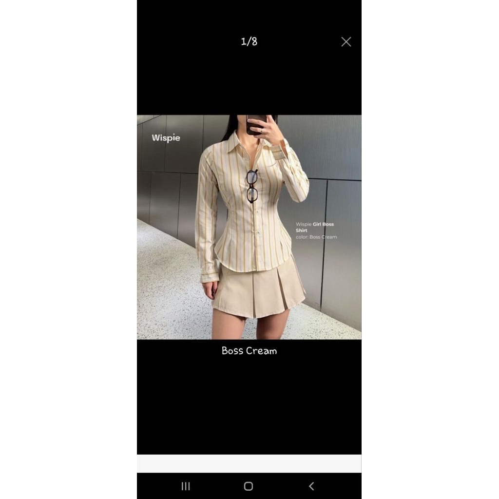 Wispie Girl Boss Fitted Shirt kemeja kerja wanita