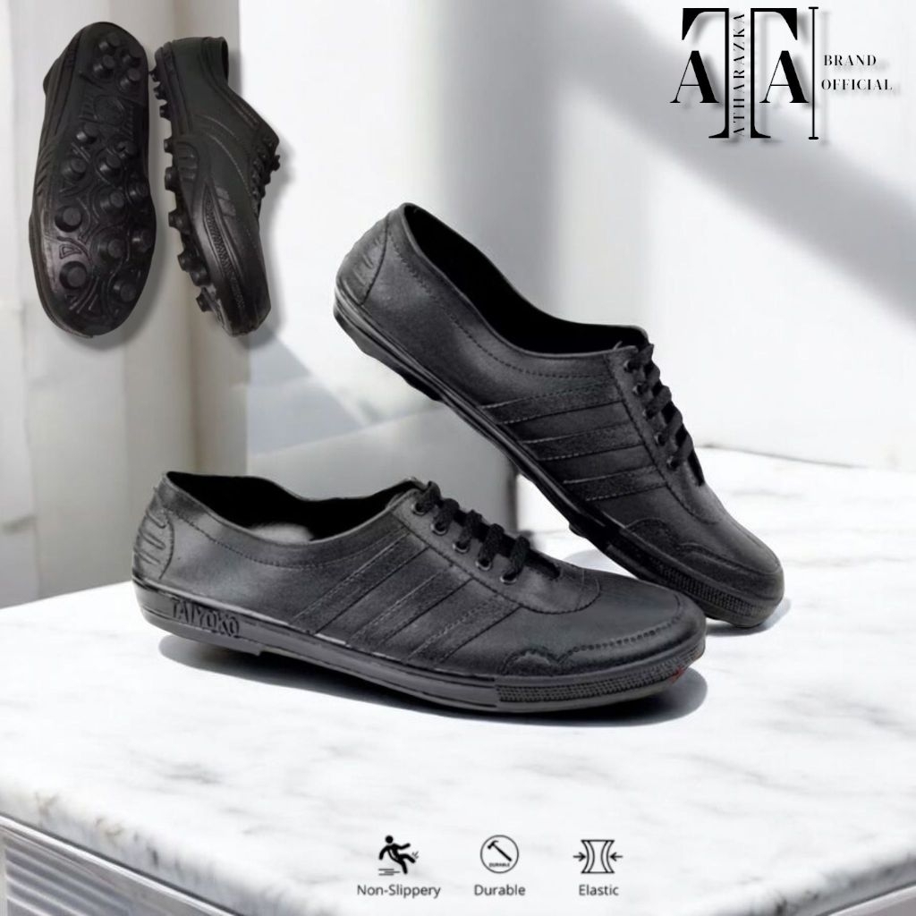 NEW Promo Sepatu TAIYOKO 38-43 Hitam Sepatu Bola Karet / Sepatu Futsal / Sepatu Kebun / Sepatu Pool
