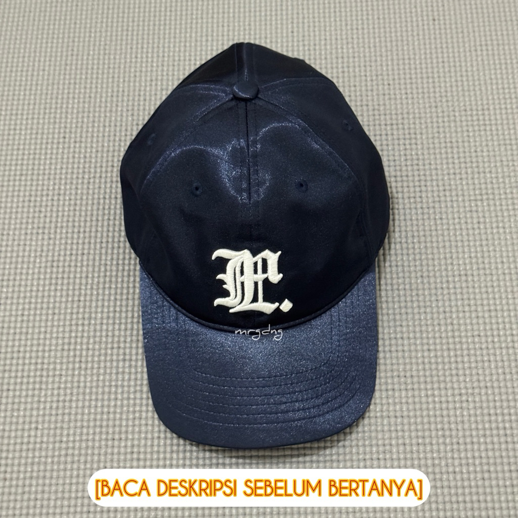 LMC gothic satin 6panel cap navy