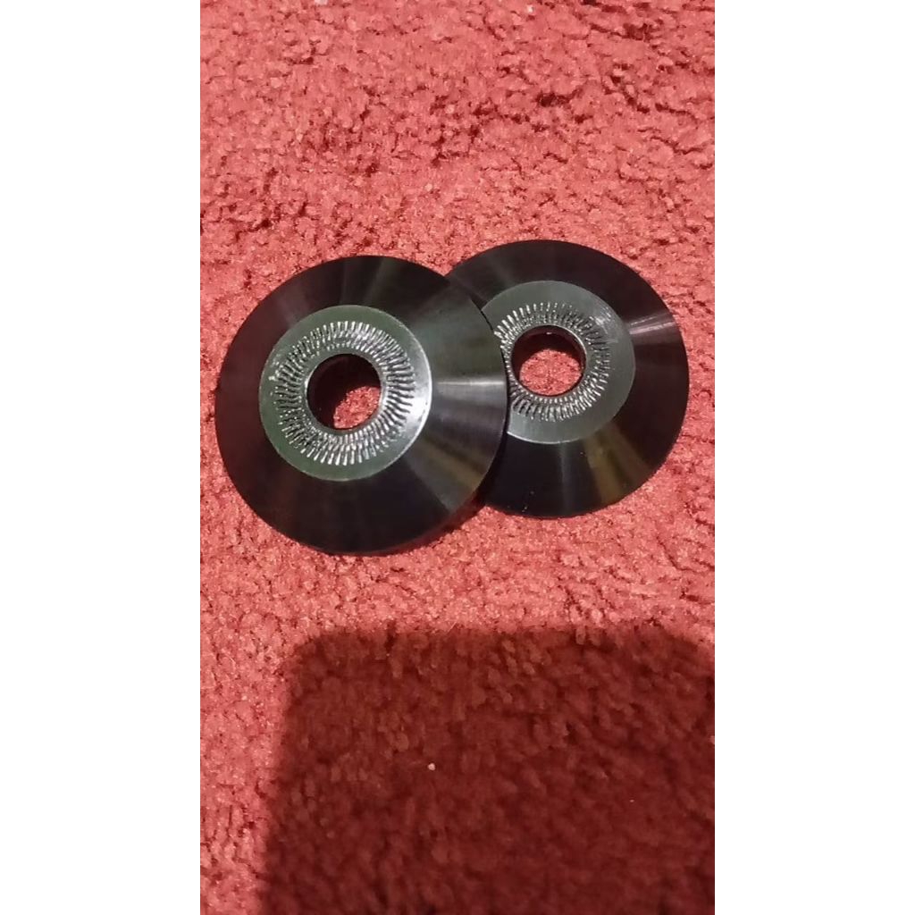 front hub/pelindung hub depan alloy anodize hitam BMX.