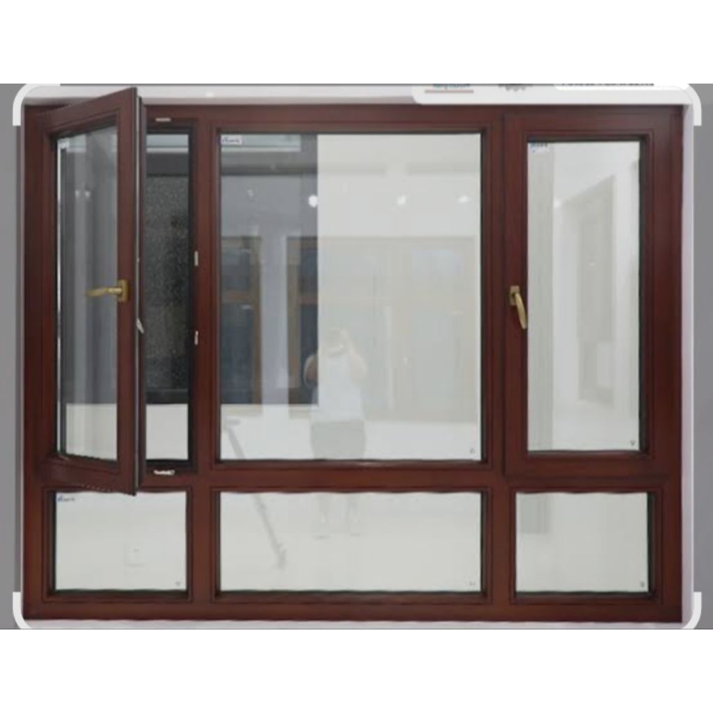 jendela aluminium+kusen,kaca 5mm,ukuran T150 x L160,GRATIS PAKING KAYU+BUBBLEWRAP+BAUT FISHER untuk 