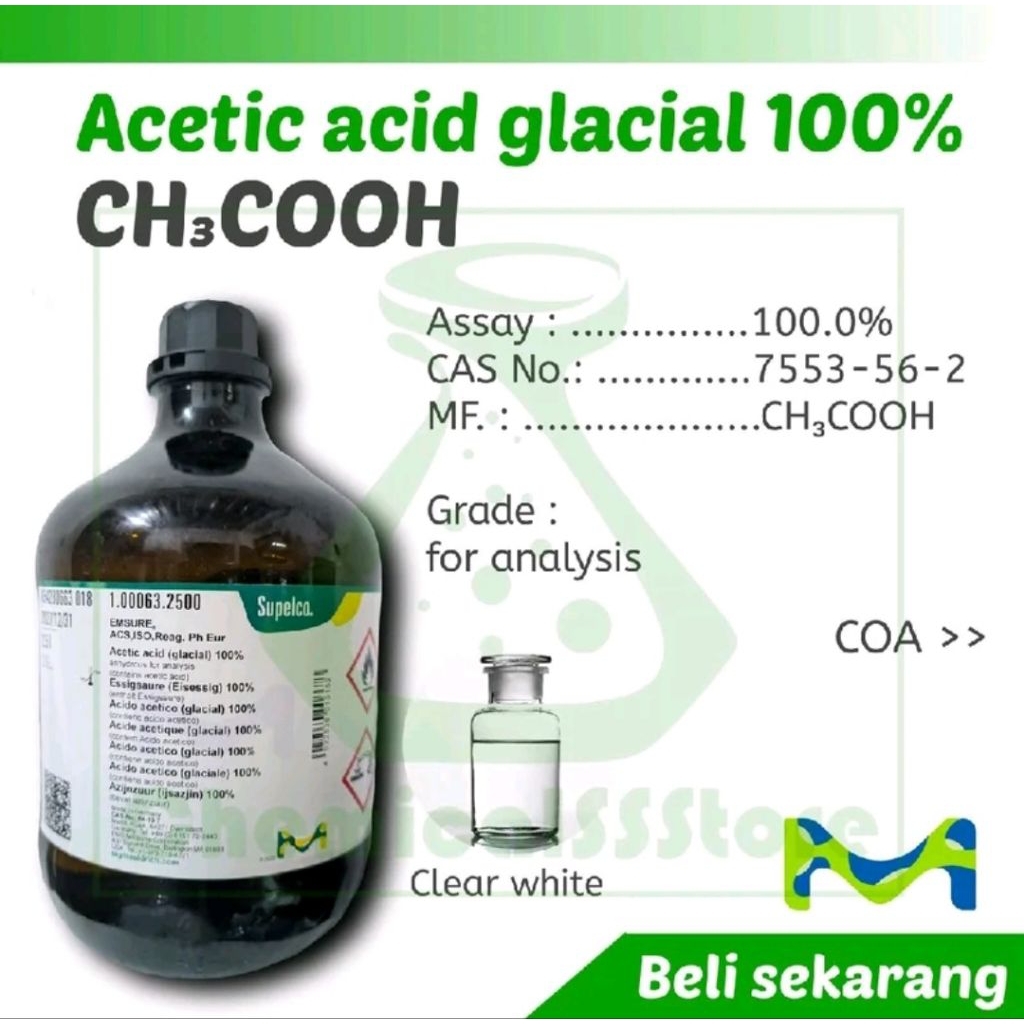 Acetic acid Glacial Repack 1liter
