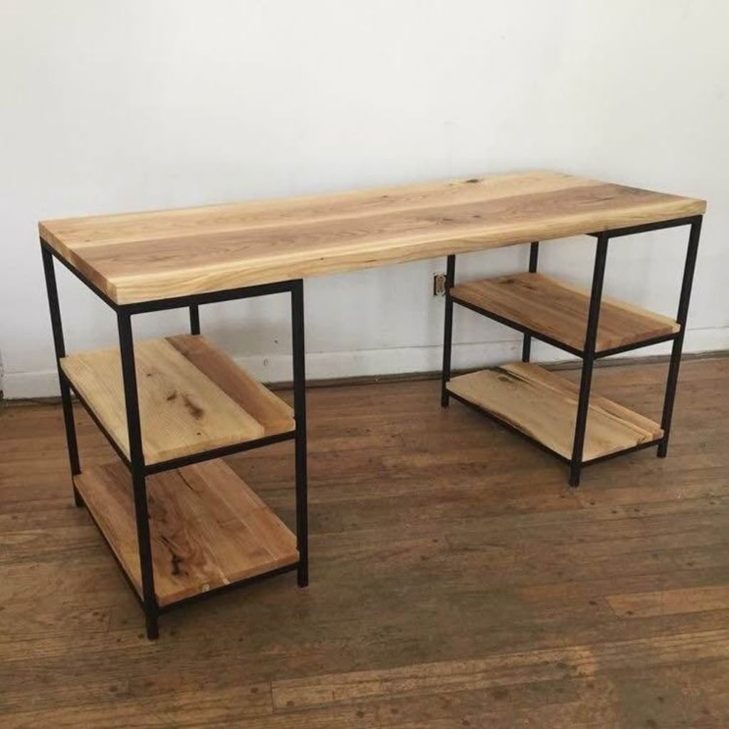 meja belajar dua rak bawah