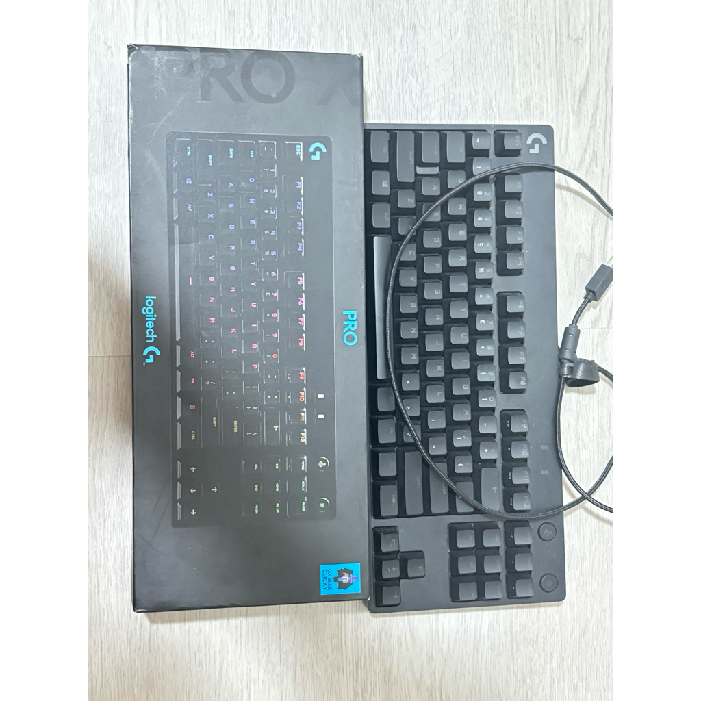 Preloved Logitech G Pro Clicky Keyboard Gaming Mechanical TKL RGB for eSports
