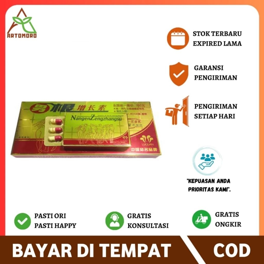 Nangen Zengzhangsu Obat Herbal China Isi 12 Kapsul Manjur