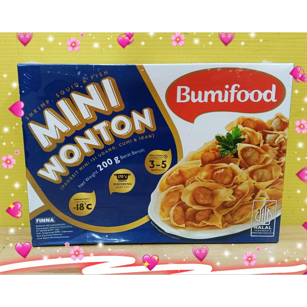 MINI WONTON BUMIFOOD 200GR/PANGSIT UDANG CUMI IKAN GORENG