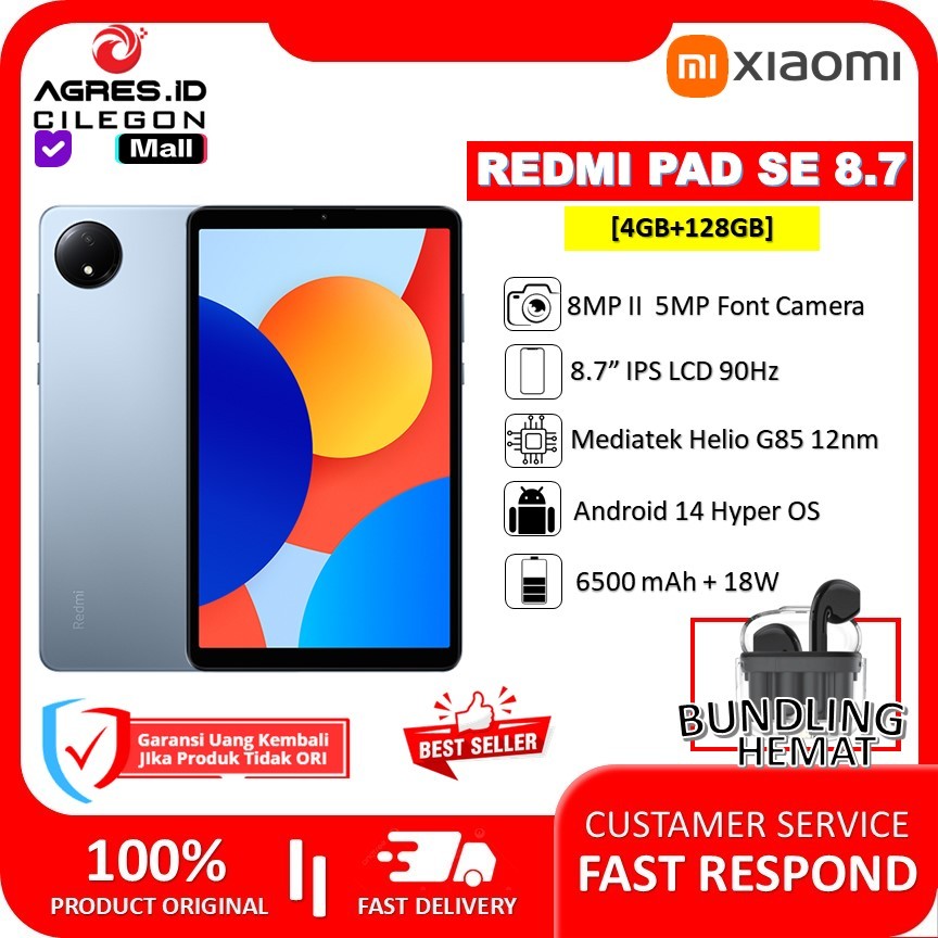 Xiaomi Redmi Pad SE 8.7 4G Pad 4/128GB Garansi Resmi Indonesia