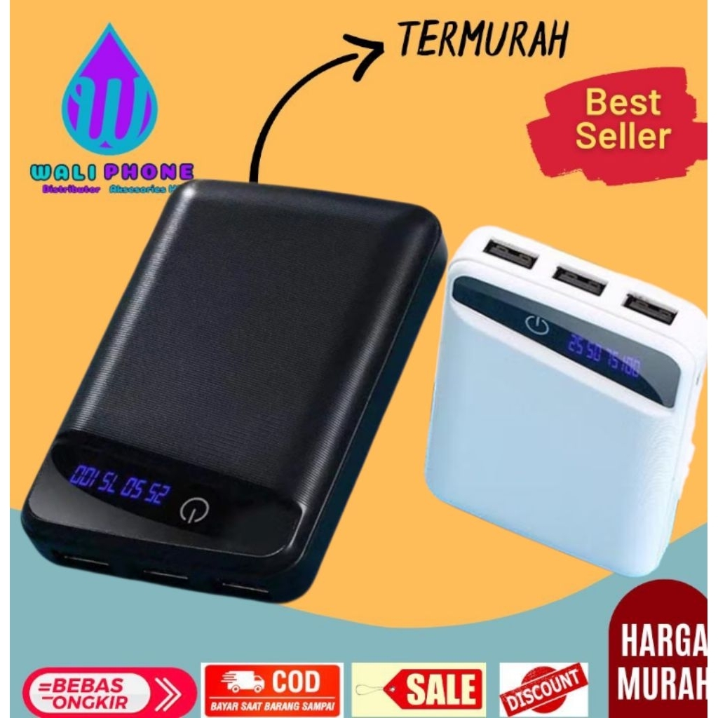 powerbank mini slim tipis xiaomi/samsung usb kapasitas kecil 5000mah/98000mah charger portabel handp