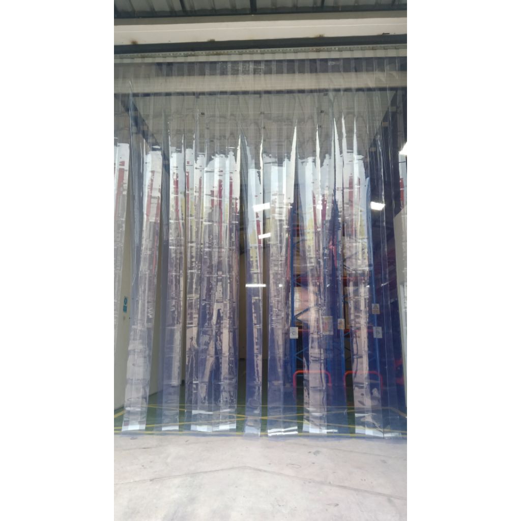 tirai plastik pvc curtain+ hanger bracket siap pasang ukuran Lebar : 120cm x Tinggi 200cm siap pasan