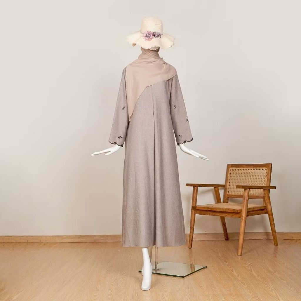 GAMIS KATUN MADINAH BORDIL LENGAN/DRESS KONDANGAN/LEBARAN