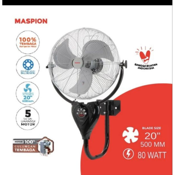 Kipas Angin Maspion Dinding Pw 2002 RC 20" inch Kipas Angin Remote 20"