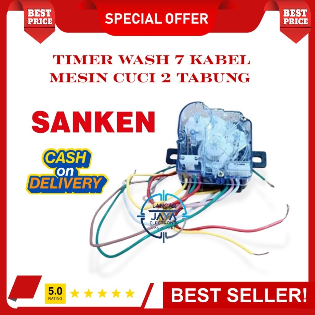Timer Wash 7 Kabel Mesin Cuci Sanken 2 Tabung – Sparepart Mesin Cuci 2 Tabung Top Quality